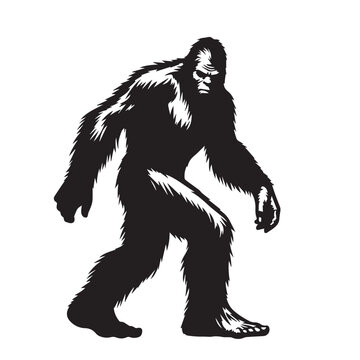 bigfoot silhouette image -silhouette transparent bigfoot -premium vector of bogfoot
