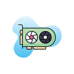 Graphic Card vector icon