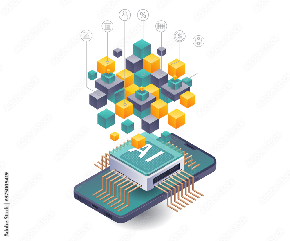 Aufkleber Integration of Blockchain and Smartphone in Business Networking