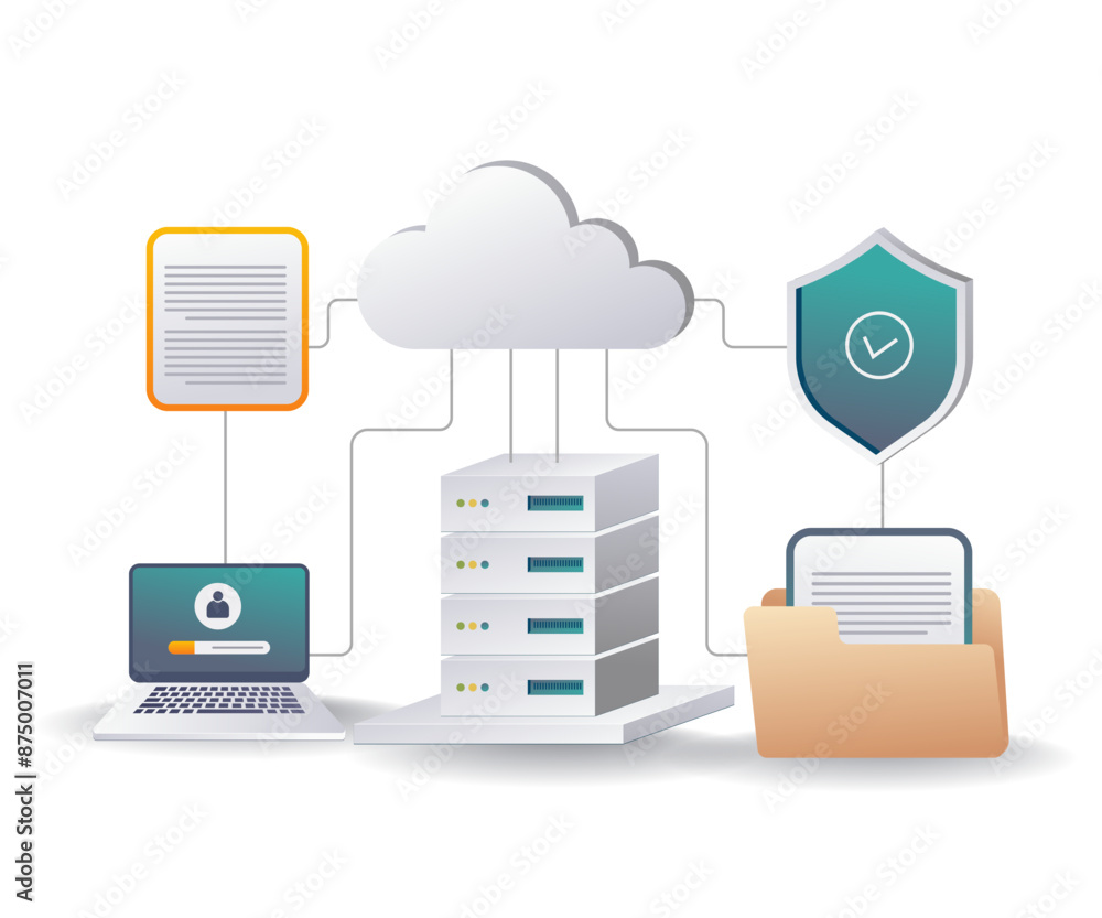 Aufkleber network security in cloud server data systems