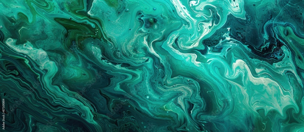 Poster create teal fluid acrylic swirls for digital art with a dynamic touch. perfect for backgrounds and m