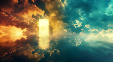 Obraz premium a door in the sky