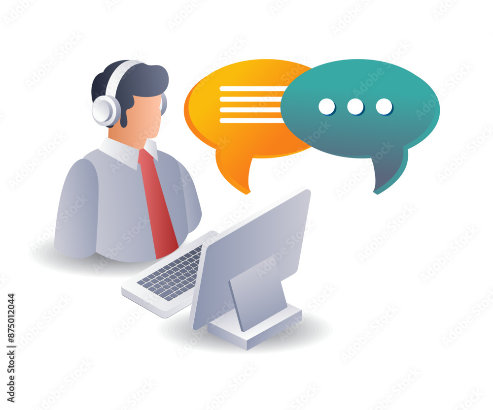 Aufkleber digital customer support for computer services
