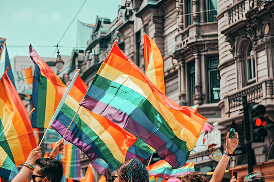LGBTQ happiness and smile concept: Pride parades and events are attracting increasing attendance and support each year