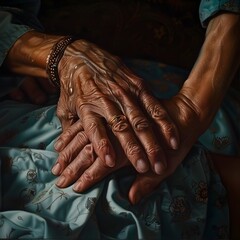 Fototapeta premium Compassionate Hands Tending with Unwavering Care and Dedication