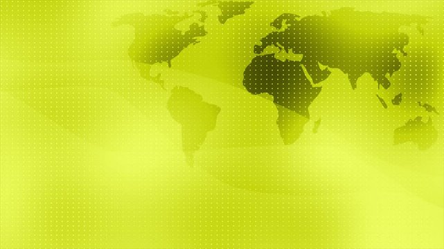 Yellow color futuristic world map geographical background, hi-tech map of planet earth