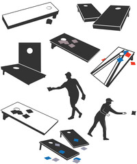 Cornhole Vector, Cornhole Clipart, Cornhole Playing, Cornhole Player