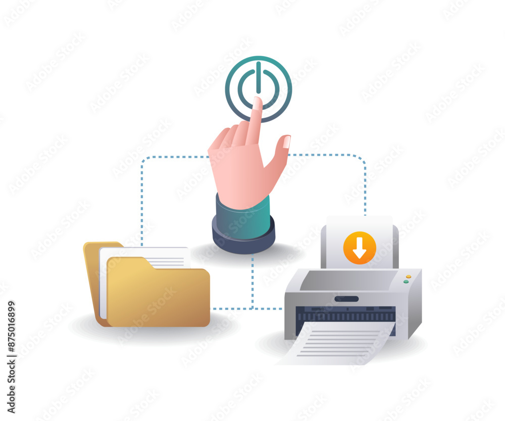 Poster Control of Data Folder Printing in Computer system