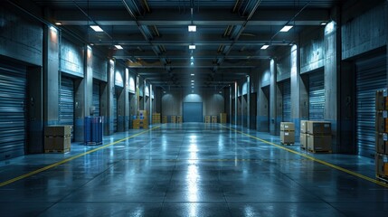 A warehouse equipped with advanced security systems to protect inventory. The logistics technology reduces the risk of theft and loss.