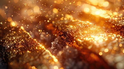 Naklejka premium Sparkling Glitter Abstract Gold Shimmer