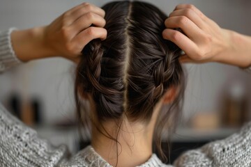 Fototapeta premium A close-up of a braid