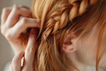 Obraz premium A close-up of a braid