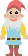 Garden gnome vector. Gardening illustration.