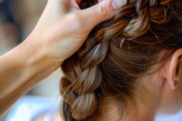 Fototapeta premium A close-up of a braid