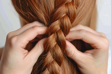 Fototapeta premium A close-up of a braid