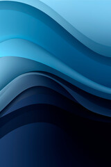 An abstract background with smooth, flowing blue gradient waves, creating a serene and elegant design with layered curves and a modern aesthetic.