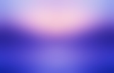 Fototapeta premium Pink reflection of winter sunset in deep blue sky. Symmetrical defocused background. 