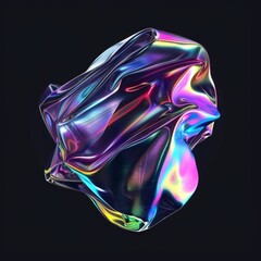 Abstract iridescent 3D shape