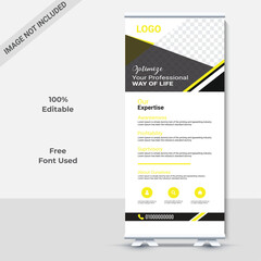 Modern business roll-up banner editable template 