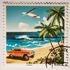 Stamp with illustration