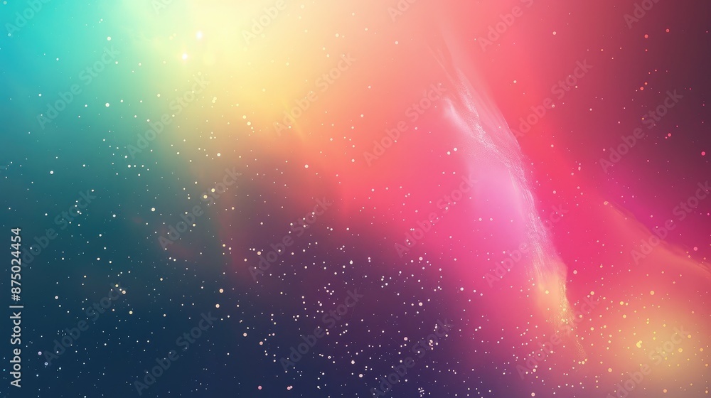 Poster abstract background with blurred retro color gradient and grainy futuristic design