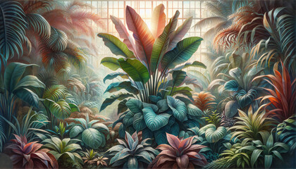 Fototapeta premium Floraler Hintergrund - als Banner oder Fototapete , Bunte Pflanze