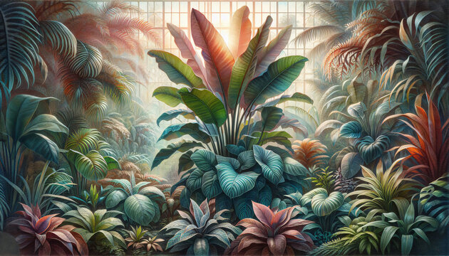 Floraler Hintergrund - als Banner oder Fototapete , Bunte Pflanze