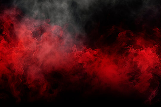 This image presents a dark, grunge background with bright red smoke. The intense, eerie atmosphere creates a sinister and unsettling visual, perfect for horror themes.