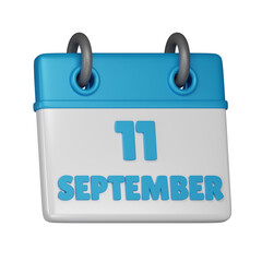 11 September calendar 3d icon