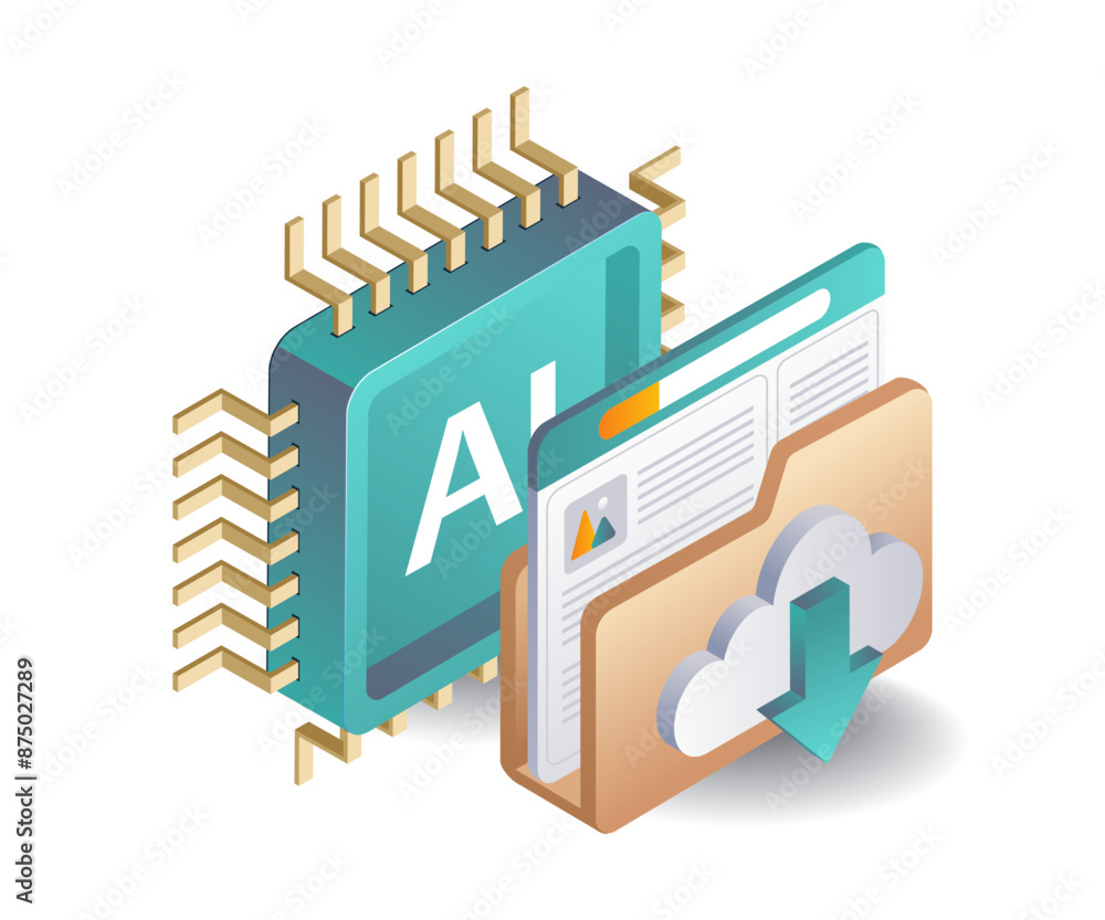 Aufkleber Artificial Intelligence for Data Management