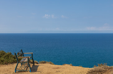 Seascape on the island of Thassos, The Crown of Limenaria area. A magical place.