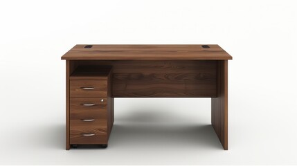 Compact Office Desk ,minimal, isolate white background