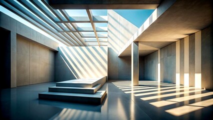 The Dance of Light and Shadow: A Playful Exploration of Geometric Patterns in Architecture Generative AI-generated design