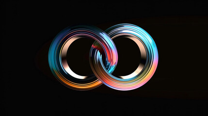 Gradient creative infinity sign on black background