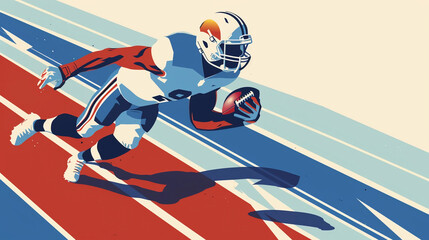 Athlete playing American football
