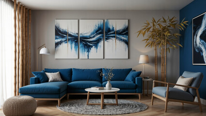 modern living room with sofa