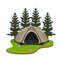 Illustration of camping tent 