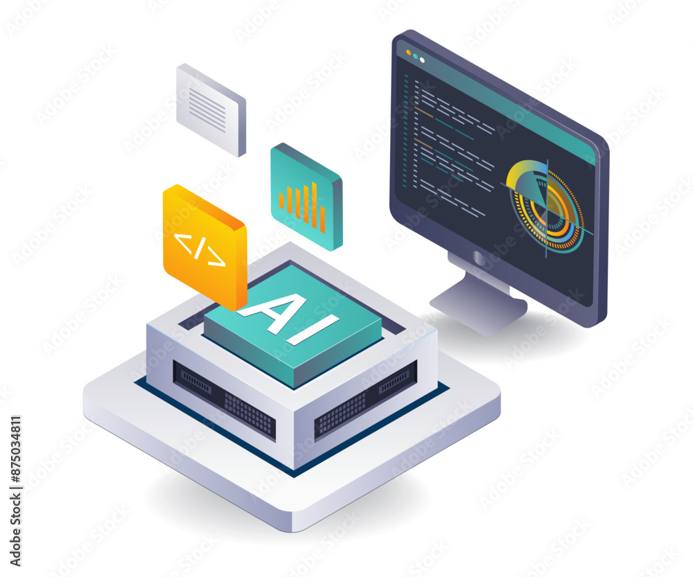 Aufkleber Artificial Intelligence in Data Science