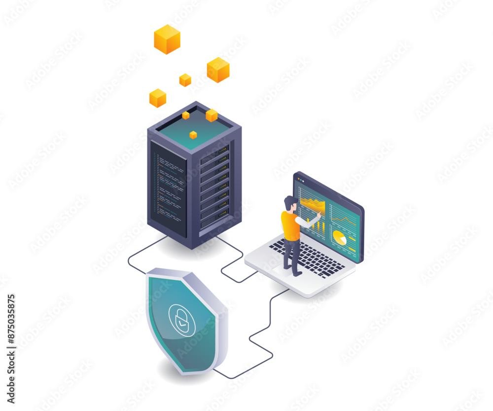 Aufkleber Analyzing Cloud Server Security in Computer Technology