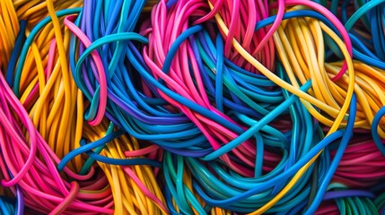 Abstract Colorful Cables.