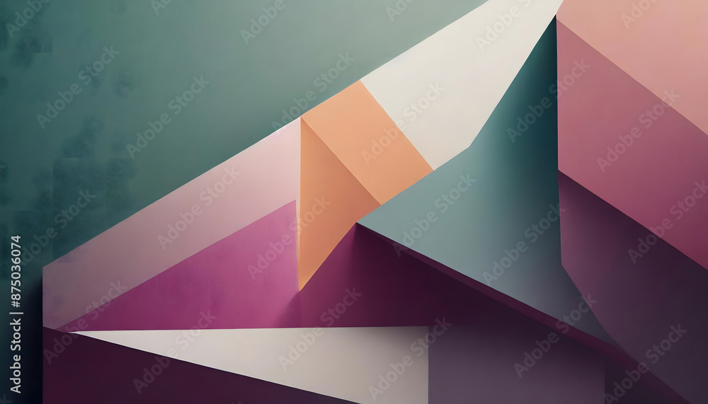Sticker minimal geometric background. generative ai.