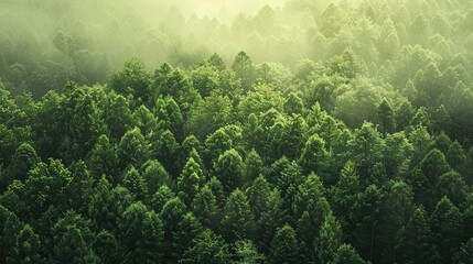  Misty Green Forest Canopy

Description: Lush green forest canopy bathed in sunlight and mist, creating a serene and tranquil atmosphere. Environment.