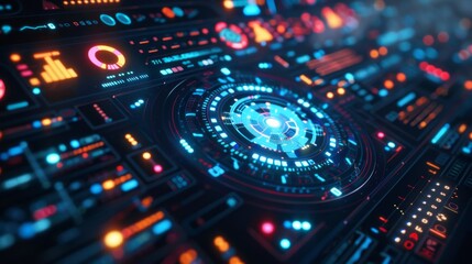 Obraz premium Futuristic Technology Interface.