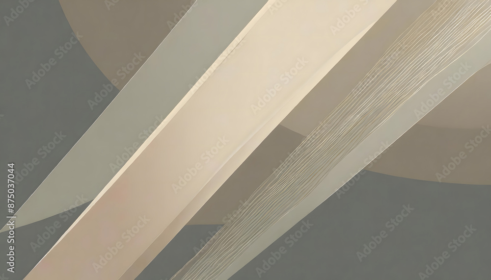 Aufkleber neutral abstract background. minimal poster template with diagonal shapes. calm design. generative a