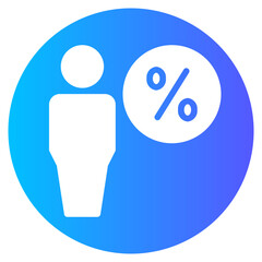 Fototapeta premium user gradient icon