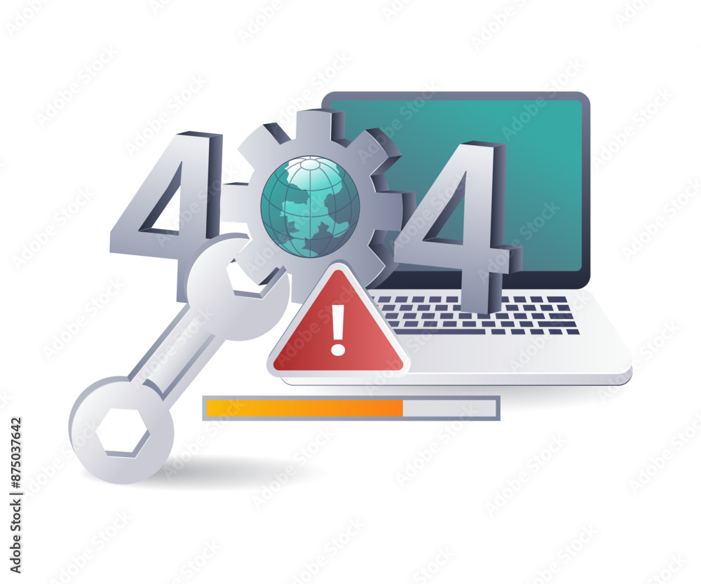 Poster Addressing 404 Errors in Technology Systems computer