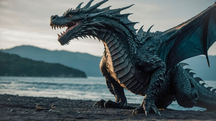 Image of dragon edge of ocean