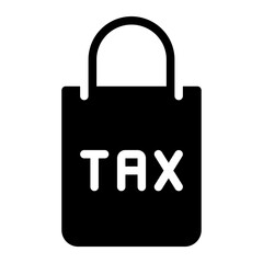 shopping bag glyph icon