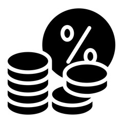 taxes glyph icon