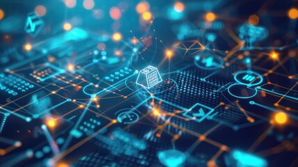 Obraz premium Digital healthcare and network connection on hologram modern virtual screen interface, medical insurance, technology and network concept